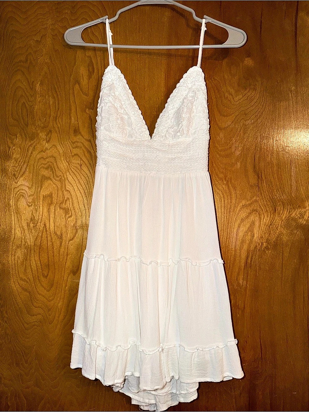 ILLA  ILLA  White Lace Trim Mini Dress